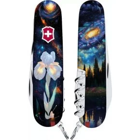 Швейцарський ніж Victorinox Climber 91 мм, 14 функцій, різнокольоровий, принт магічна квітка (1.3703.3_R2070pk)