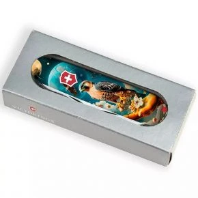 Швейцарський ніж Victorinox Climber 91 мм, 14 функцій, різнокольоровий, принт сокіл-захисник (1.3703.3_T3210pw)