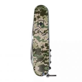 Швейцарський ніж Victorinox Climber 91 мм, 14 функцій, камуфляж, принт піксель (1.3703.3_W3940p)