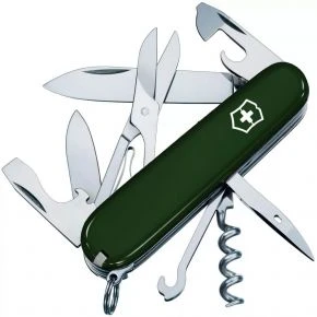 Швейцарський ніж Victorinox Climber 91 мм, 14 функцій, зелений (1.3703.4)