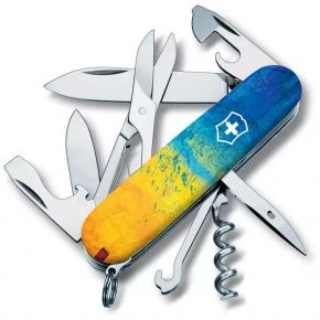 Швейцарський ніж Victorinox Climber 91 мм, 14 функцій, жовто-синій (1.3703.7_T3100pw)