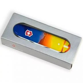 Швейцарський ніж Victorinox Climber 91 мм, 14 функцій, різнокольоровий, принт світанок (1.3703.7_T3220pw)