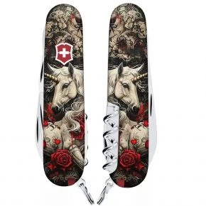 Швейцарський ніж Victorinox Climber 91 мм, 14 функцій, різнокольоровий, принт чарівний єдиноріг (1.3703.7_Z5240pk)