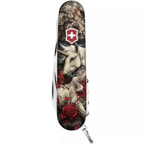 Швейцарський ніж Victorinox Climber 91 мм, 14 функцій, різнокольоровий, принт чарівний єдиноріг (1.3703.7_Z5240pk)