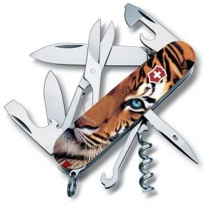 Швейцарський ніж Victorinox Climber 91 мм, 14 функцій, різнокольоровий, принт тигр (1.3703_F1030pw)