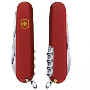 Швейцарський ніж Victorinox Climber 91 мм, 14 функцій, червоний матовий, жовтий логотип (1.3703_M0008p)