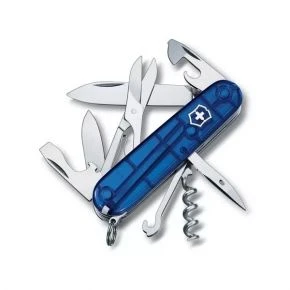 Швейцарський ніж Victorinox Climber 91 мм, 14 функцій, синій прозорий (1.3703.T2)