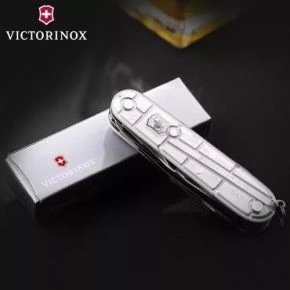 Швейцарський ніж Victorinox Climber 91 мм, 14 функцій, сріблястий прозорий (1.3703.T7)