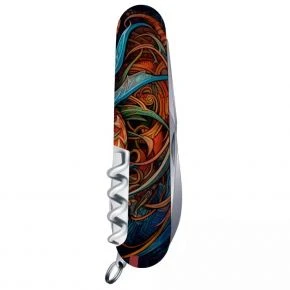 Швейцарський ніж Victorinox Climber 91 мм, 14 функцій, різнокольоровий, принт сапфіровий дракон (1.3703_Z3260p)