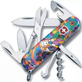 Швейцарський ніж Victorinox Climber 91 мм, 14 функцій, червоний, принт яскрава змія (1.3703_Z4260pk)