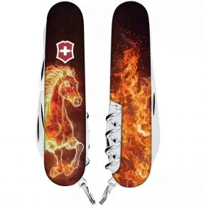 Швейцарський ніж Victorinox Climber 91 мм, 14 функцій, різнокольоровий, принт вогняний кінь (1.3703_Z5210pk) Швейцарський ніж Victorinox Climber 91 мм, 14 функцій, різнокольоровий, принт вогняний кінь (1.3703_Z5210pk)