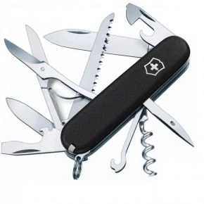 Швейцарський ніж Victorinox Huntsman 91 мм, 15 функцій, чорний матовий (1.3713.3_M0007p)