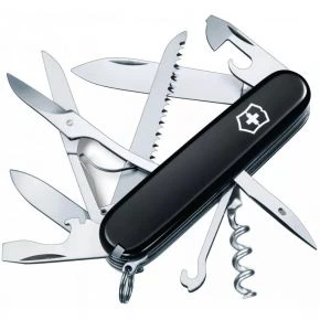 Швейцарський ніж Victorinox Huntsman 91 мм, 15 функцій, чорний, у блістері (1.3713.3B1)