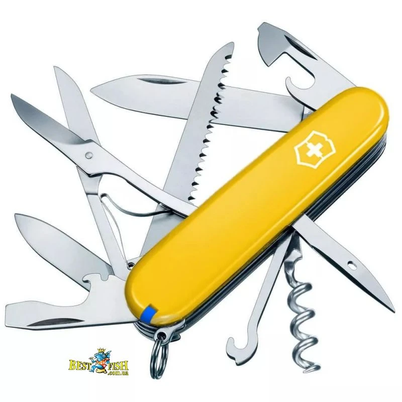 Швейцарський ніж Victorinox Huntsman 91 мм, 15 функцій, жовтий (1.3713.8) Швейцарський ніж Victorinox Huntsman 91 мм, 15 функцій, жовтий (1.3713.8)