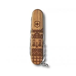 Кишеньковий мультитул Victorinox Companion Wood Swiss Spirit Limited Edition 2023 91 мм, 13 функцій, горіх, гравіювання швейцарський орнамент (1.3901.63L23)