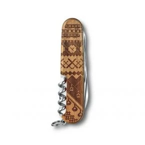 Кишеньковий мультитул Victorinox Companion Wood Swiss Spirit Limited Edition 2023 91 мм, 13 функцій, горіх, гравіювання швейцарський орнамент (1.3901.63L23)