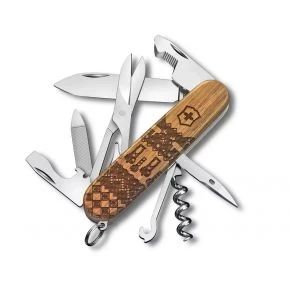 Кишеньковий мультитул Victorinox Companion Wood Swiss Spirit Limited Edition 2023 91 мм, 13 функцій, горіх, гравіювання швейцарський орнамент (1.3901.63L23)