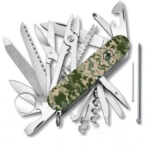 Швейцарський ніж Victorinox Swiss Champ Army 91 мм, 33 функції, принт «Піксель» (1.6795.3_W3940p)