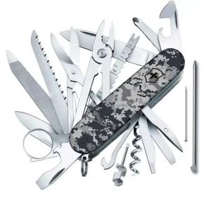 Швейцарський ніж Victorinox Swiss Champ Army 91 мм, 33 функції, принт «Піксель синій» (1.6795.3_W3942p)
