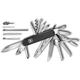 Швейцарський ніж Victorinox Swiss Champ 91 мм, 33 функції, чорний, у блістері (1.6795.3B1)