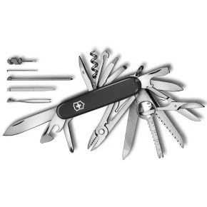 Швейцарський ніж Victorinox Swiss Champ 91 мм, 33 функції, чорний, у блістері (1.6795.3B1)