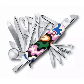 Швейцарський ніж Victorinox Swiss Champ Design 91 мм, 33 функції, різнокольоровий принт (1.6795.7_R1040u)