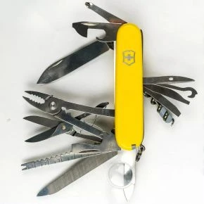 Швейцарський ніж Victorinox Swiss Champ 91 мм, 33 функції, жовтий (1.6795.8)