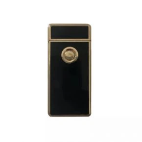 Електроімпульсна USB-запальничка Tycoon, чорно-золотиста, дві дуги (100674)