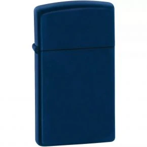 Бензинова запальничка Zippo Slim Navy Blue Matte, матова темно-синя (1639)