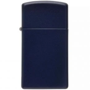 Бензинова запальничка Zippo Slim Navy Blue Matte, матова темно-синя (1639)
