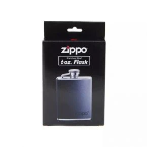 Фляга Zippo 6 oz, 177 мл, нержавіюча сталь у шкірі, чорна (2005269)