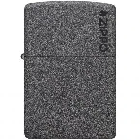 Бензинова запальничка Zippo Iron Stone Logo, графітове PVD-покриття під камінь (211 ZL)