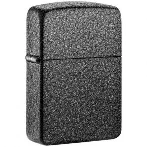 Бензинова запальничка Zippo 1941 Replica Black Crackle, чорне кракле (28582)