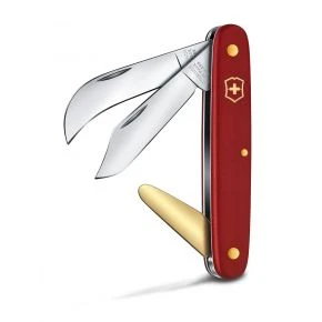 Садовий ніж Victorinox Budding and Pruning 3 100 мм, червоний, у блістері (3.9116.B1)