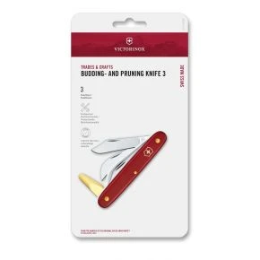 Садовий ніж Victorinox Budding and Pruning 3 100 мм, червоний, у блістері (3.9116.B1)