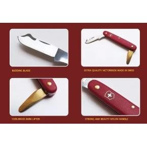 Окулірувальний ніж Victorinox Budding Combi 2 100 мм, червоний (3.9140)