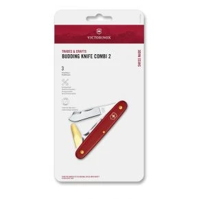 Окулірувальний ніж Victorinox Budding Combi 2 100 мм, червоний, у блістері (3.9140.B1)