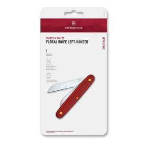 Садовий ніж Victorinox Floral Left-handed 100 мм, для лівші, червоний, у блістері (3.9450.B1)