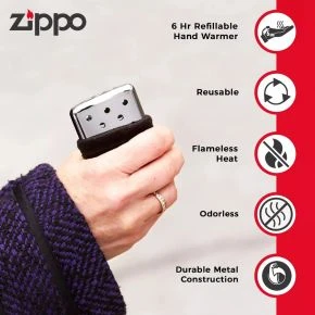Грілка для рук каталітична Zippo, 6 годин, срібляста (40360)