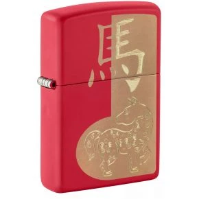 Бензинова запальничка Zippo 2026 Year of the Horse Design, червона матова (46931)