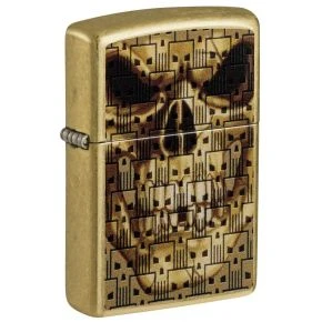 Бензинова запальничка Zippo Skulls on Skulls Design, латунь Street (46937)