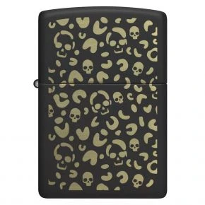Бензинова запальничка Zippo Leopard Skulls Design, чорна матова (47001)