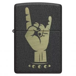 Бензинова запальничка Zippo Rock On, чорне кракле (47008)