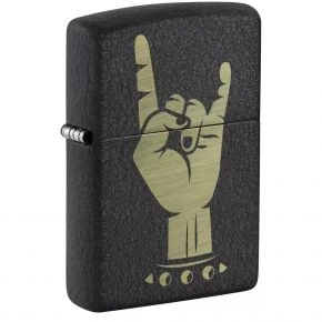 Бензинова запальничка Zippo Rock On, чорне кракле (47008)