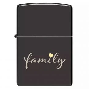 Бензинова запальничка Zippo Family, полірований чорний (47115)