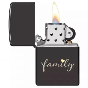 Бензинова запальничка Zippo Family, полірований чорний (47115)