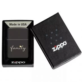 Бензинова запальничка Zippo Family, полірований чорний (47115)