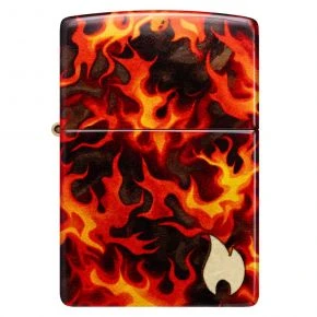 Бензинова запальничка Zippo Inferno, галтована латунь (47255)