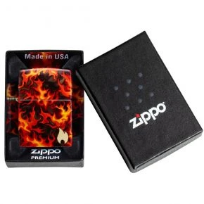 Бензинова запальничка Zippo Inferno, галтована латунь (47255)