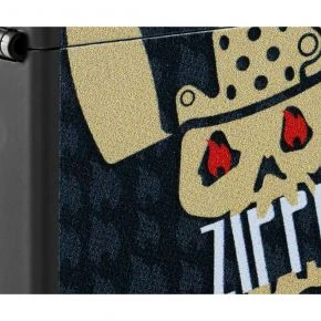 Бензинова запальничка Zippo Skull and Flames, чорна матова (47256)